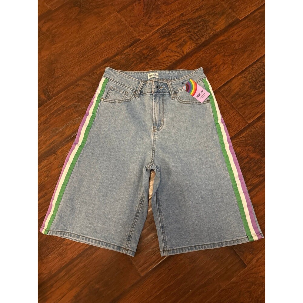 Wild Fable Striped Denim Bermuda Shorts size XS